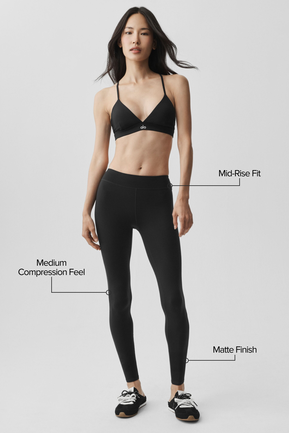 Airbrush Mid-Rise 7/8 Legging - Black - Image 2