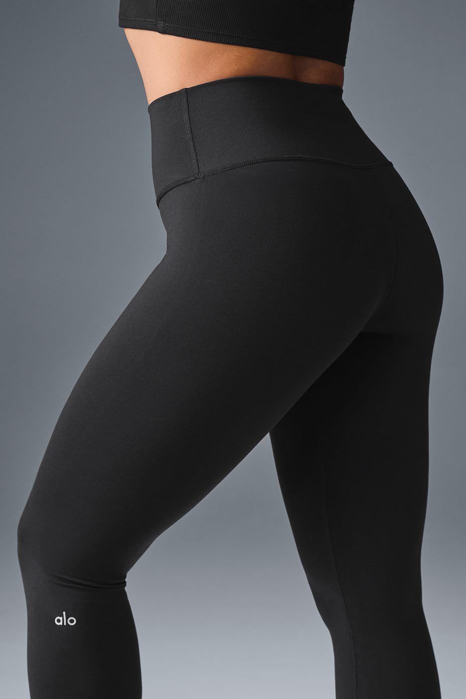 High-Waist Airbrush Legging - Black - Image 4