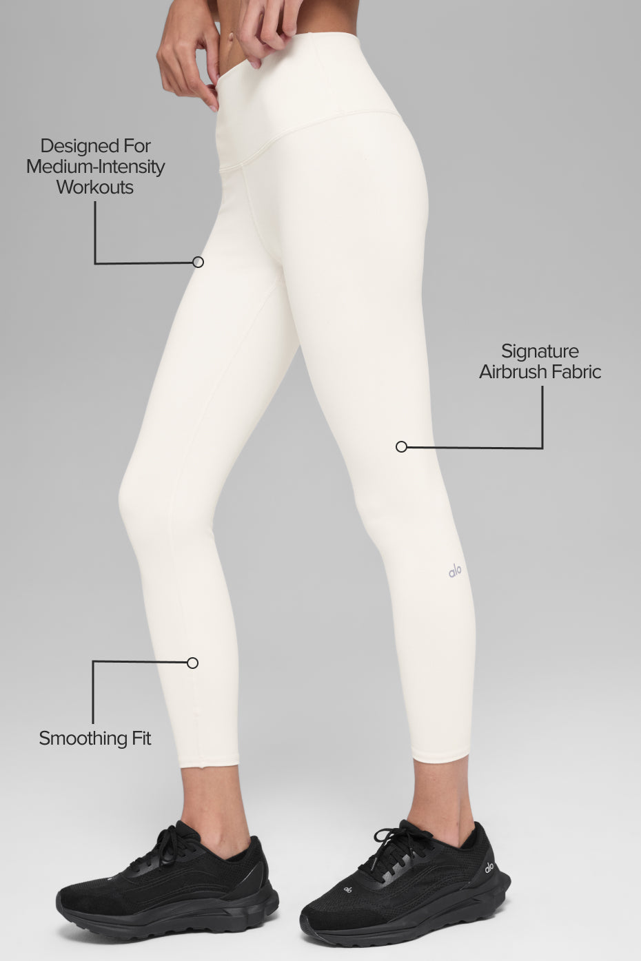 7/8 High-Waist Airbrush Legging - Ivory - Image 2