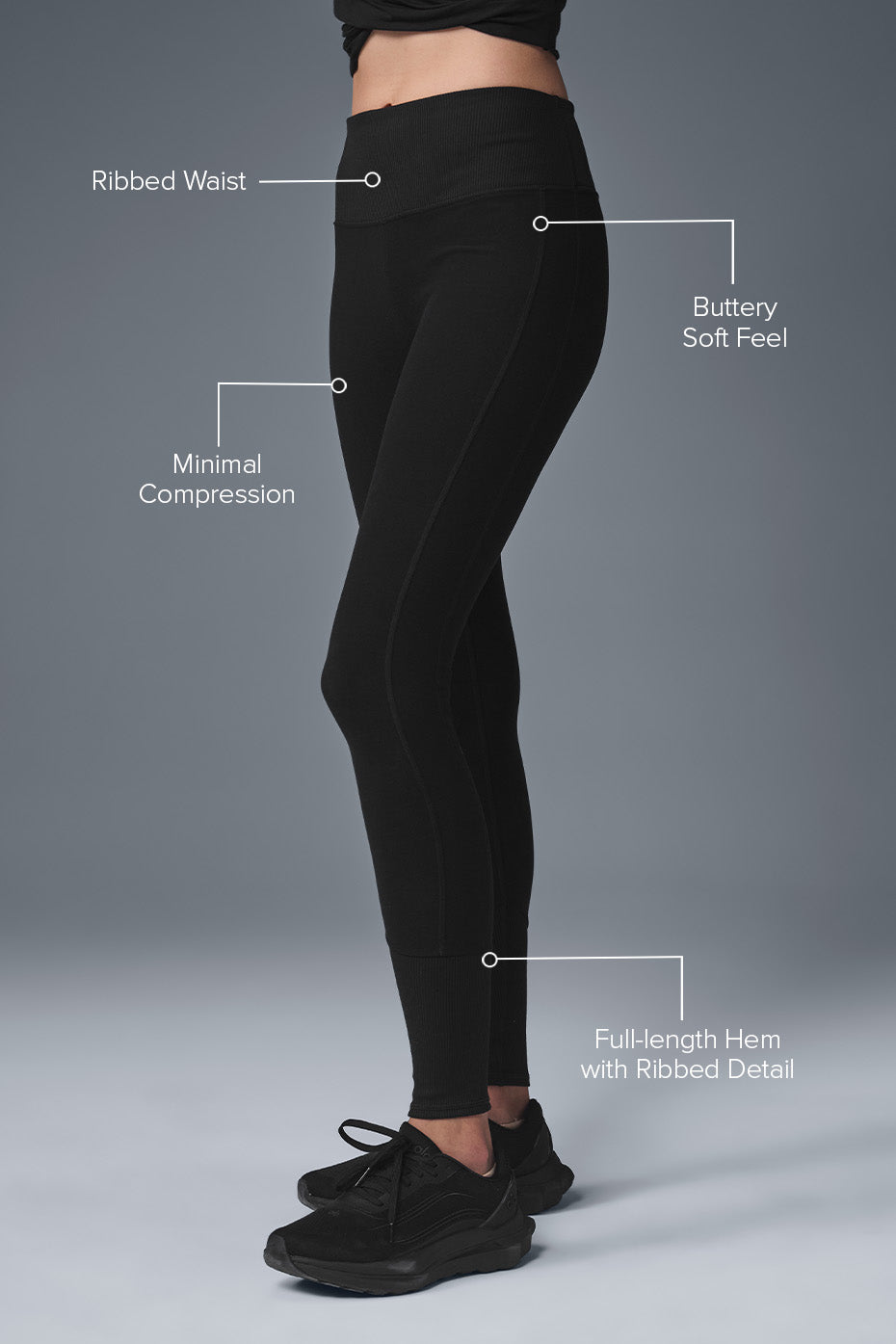 High-Waist Alosoft Lounge Legging - Black - Image 2
