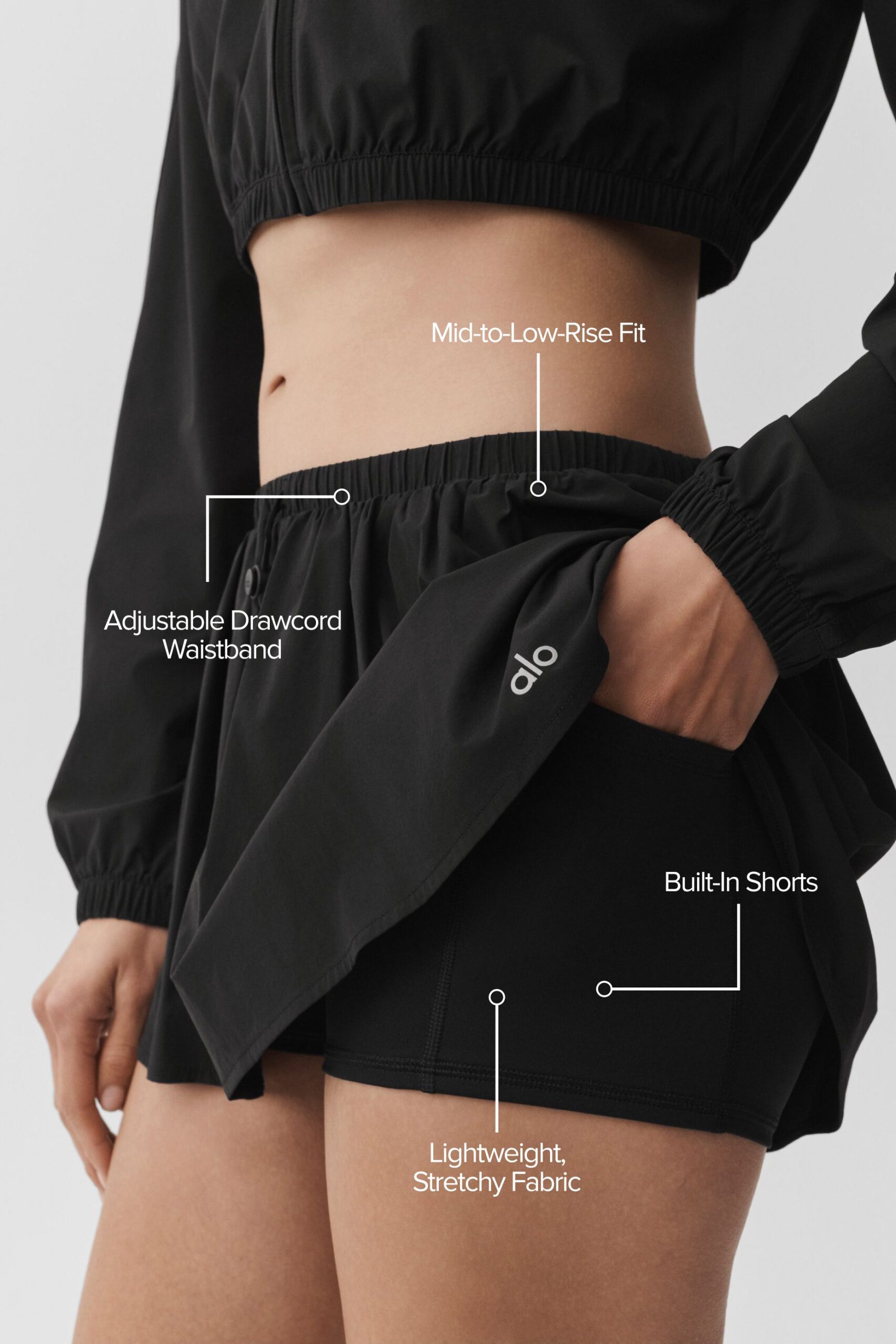 Breezy Tennis Skirt - Black - Image 2