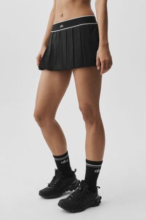 Low-Rise Amp It Up Tennis Skirt - Black