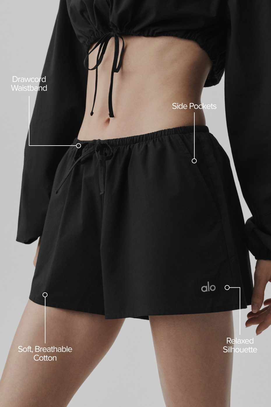 Cotton High-Waist Real Deal Short - Black - Image 2