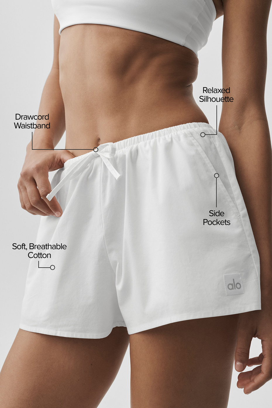 Cotton High-Waist Real Deal Short - White - Image 2