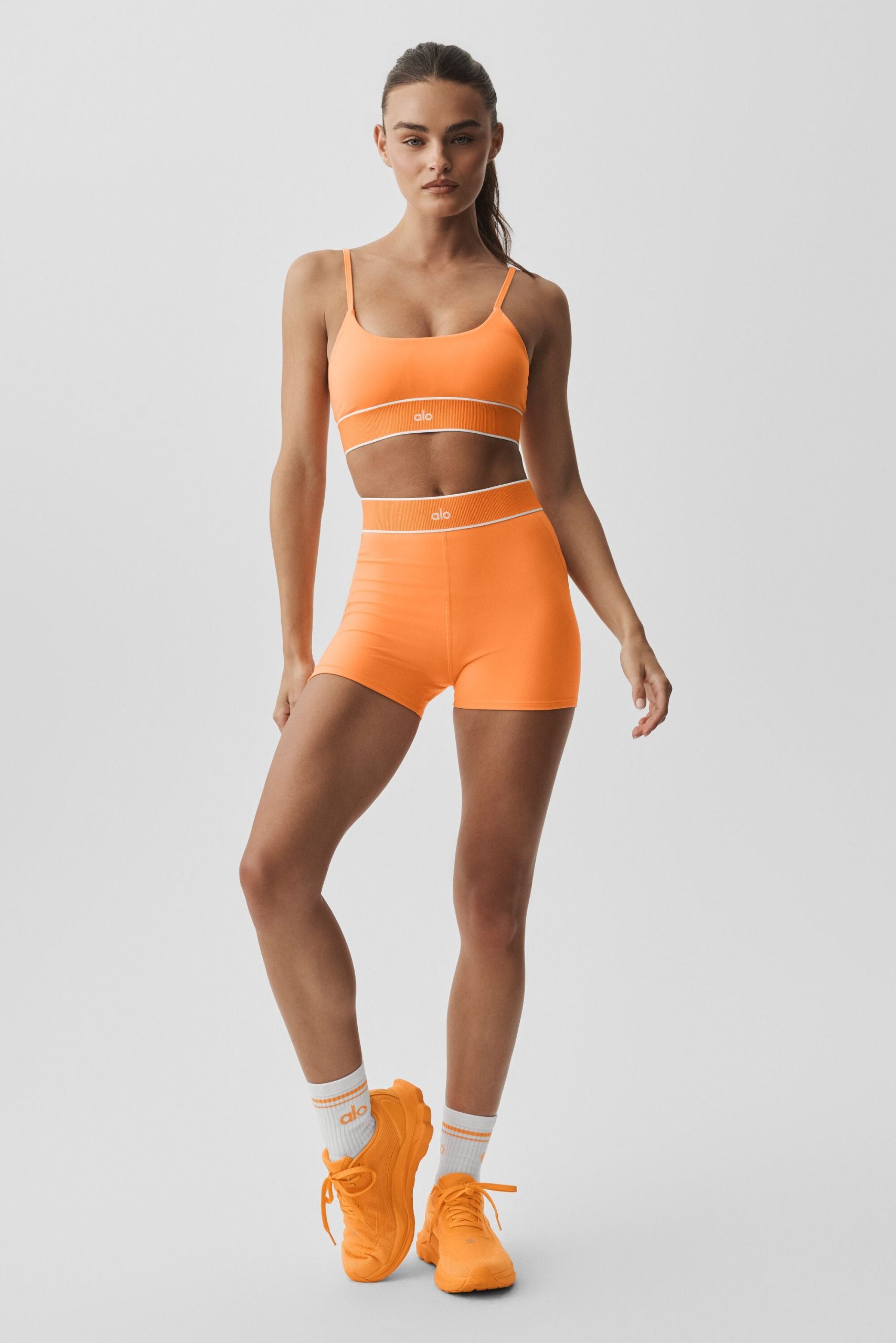 3 ALO Softsculpt High-Waist Amp It Up Short - Satsuma Breeze - Image 6