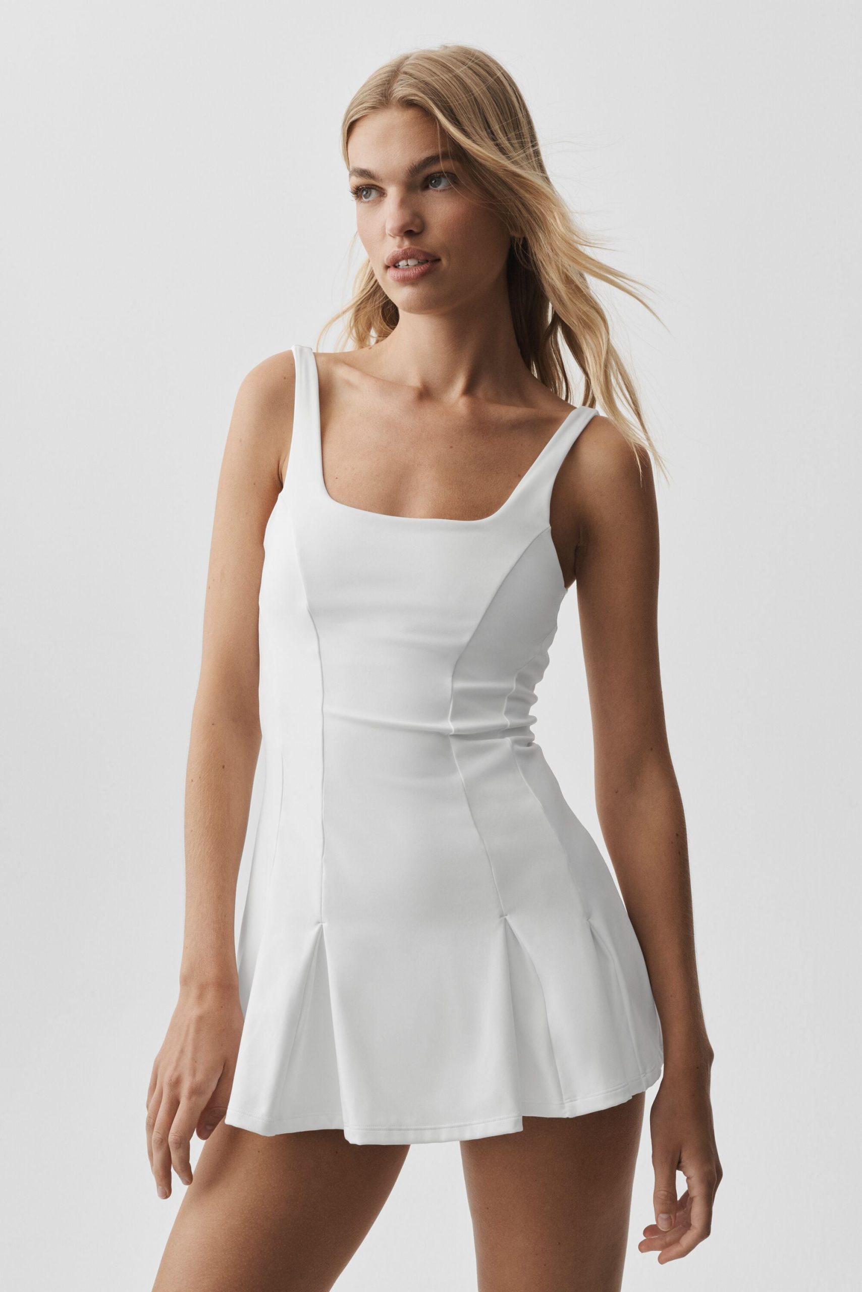 ALO Softsculpt Topspin Tennis Dress - White - Image 3