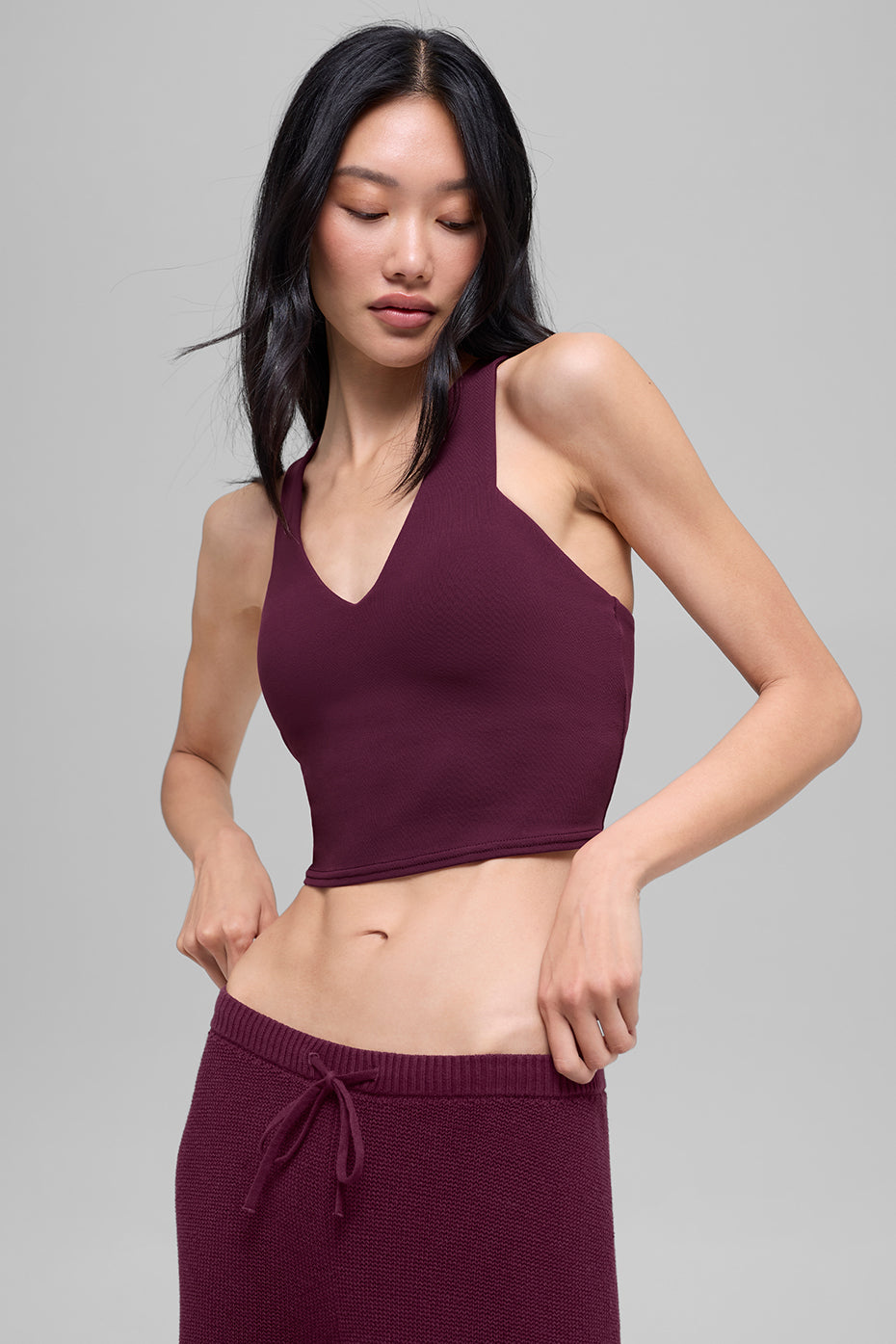 Airbrush Real Bra Tank - Burgundy - Image 4