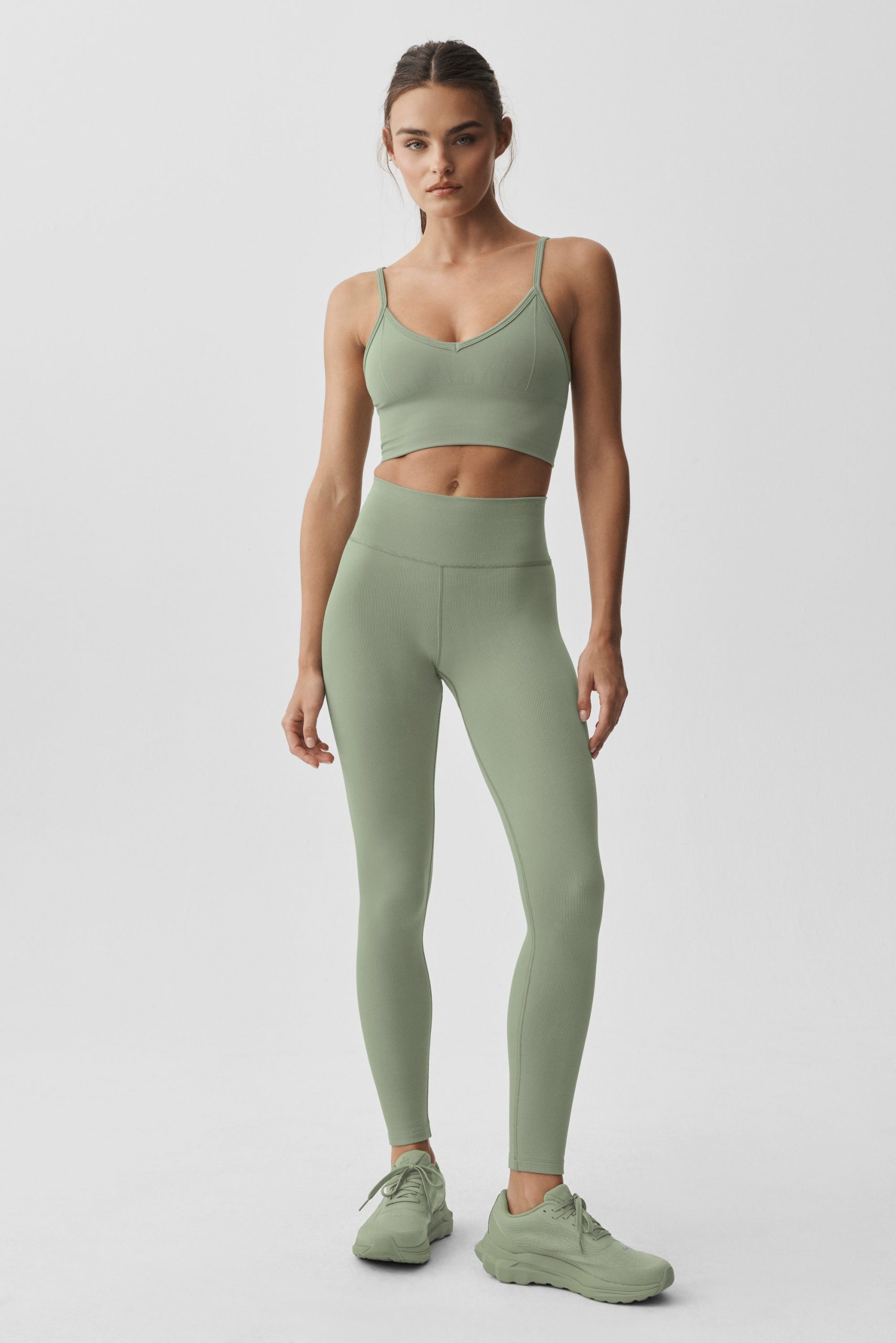 Seamless Modal Ribbed Delight Bralette - Dune Grass - Image 6