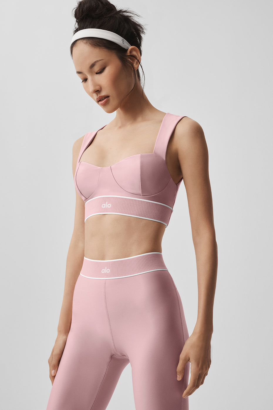 Airlift Alignment Bra - Vintage Pink/White - Image 2