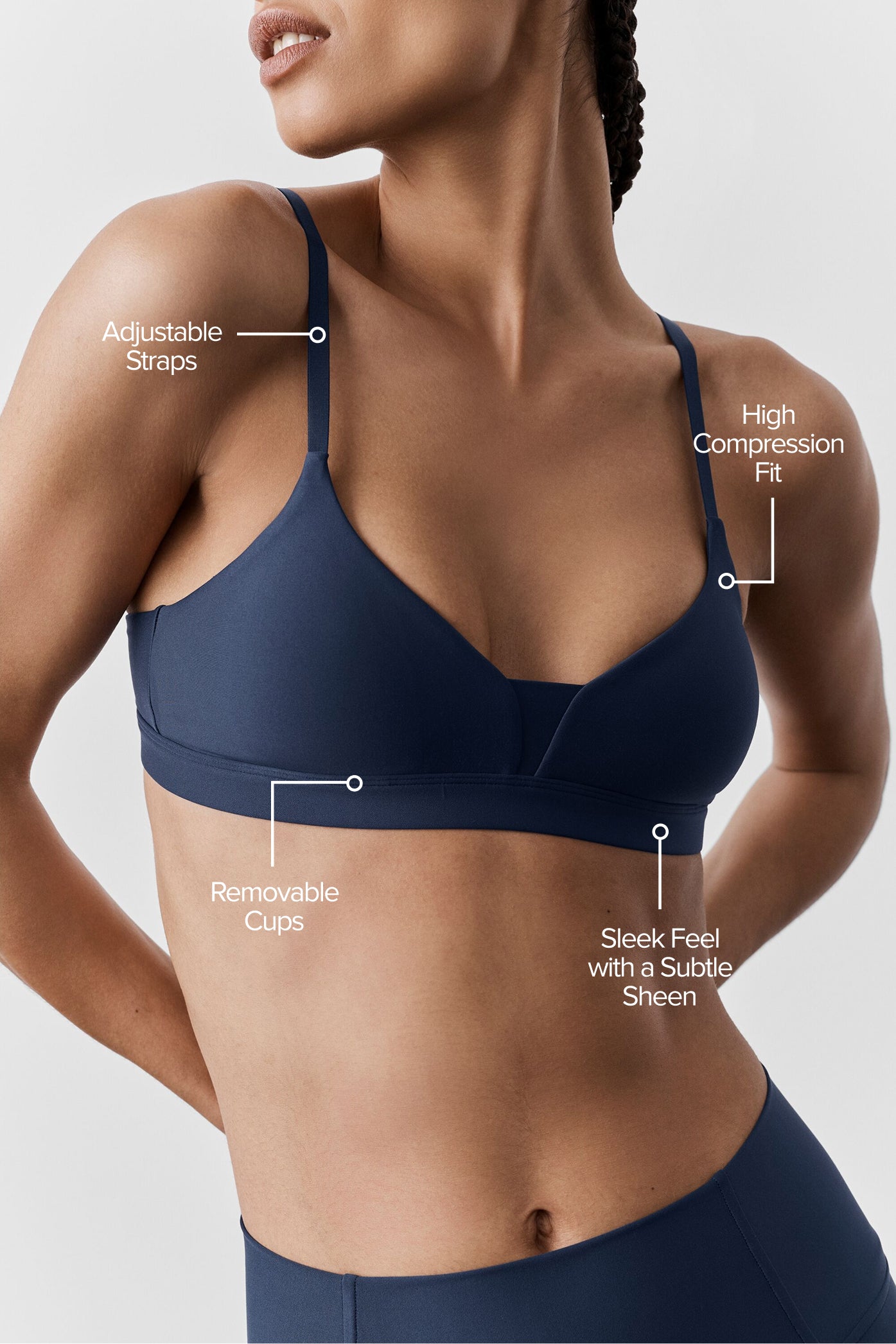 Airlift Fine Line Bra - Navy - Image 2