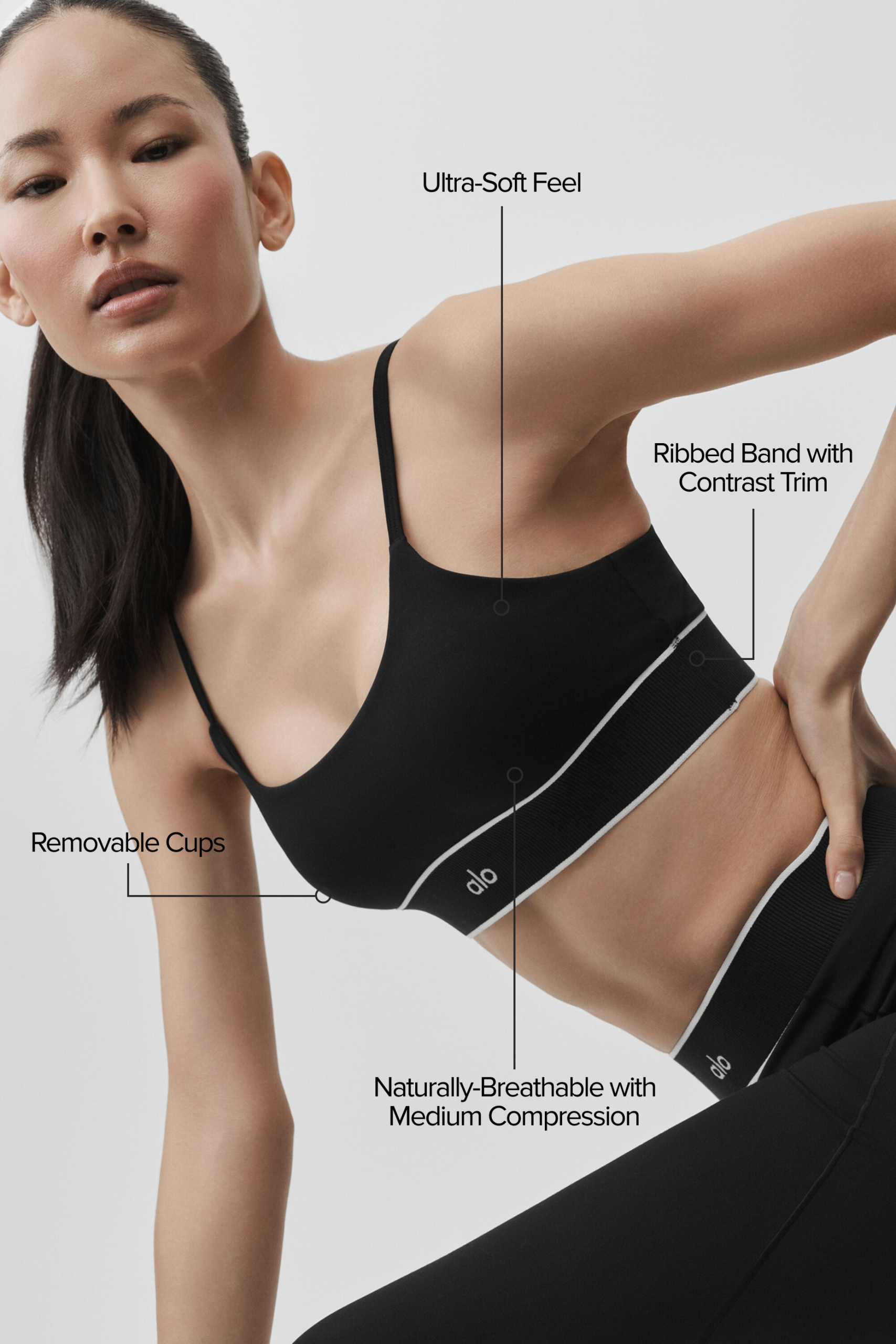 ALO Softsculpt Amp It Up Bra - Black - Image 2